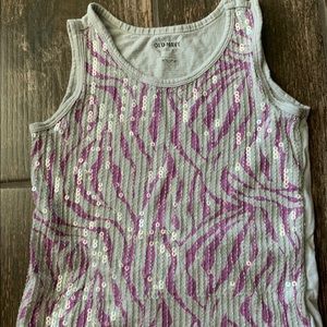 Girls Old Navy sequin tank top